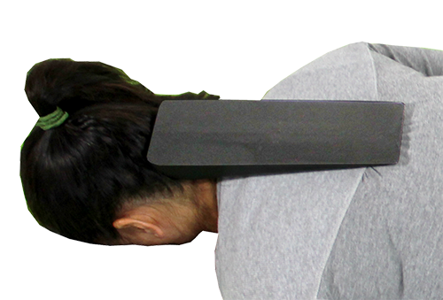 spine aligner head position backside view